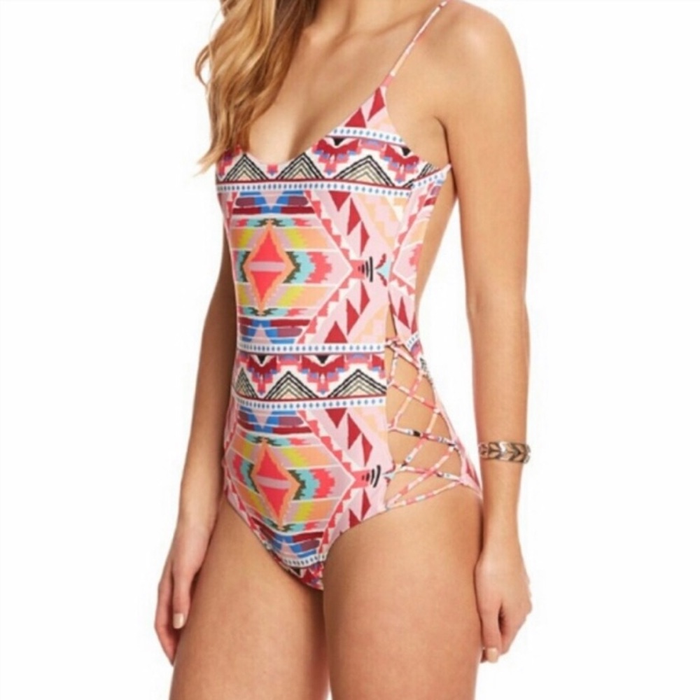 Billabong Tribe Time Laced side One Piece Swimsuit